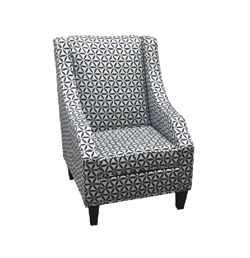 Haze Geometric Wingback Accent Chair