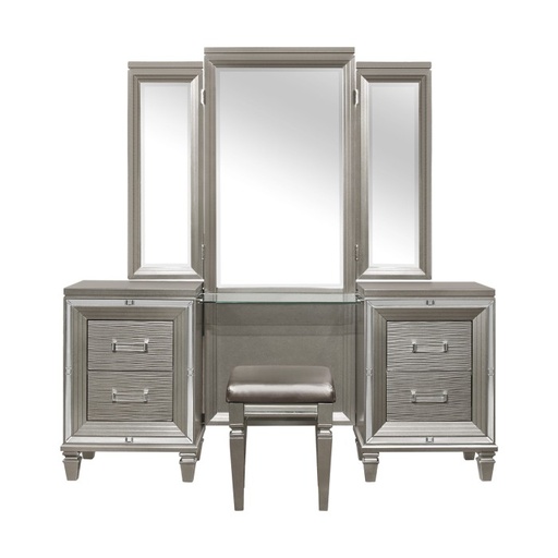 Tamsin Dressing Table with Mirror (Dark Champagne)