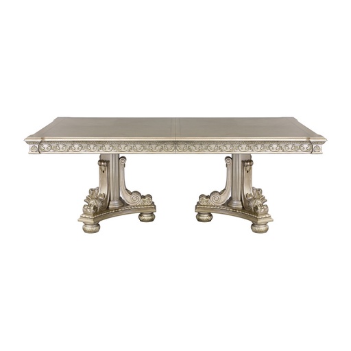 Catalonia Double Pedestal Dining Table (Platinum Gold)