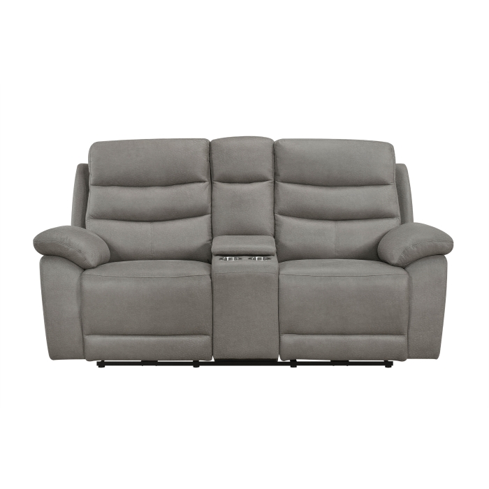 99090 Power Collection Loveseat (Grey) 1