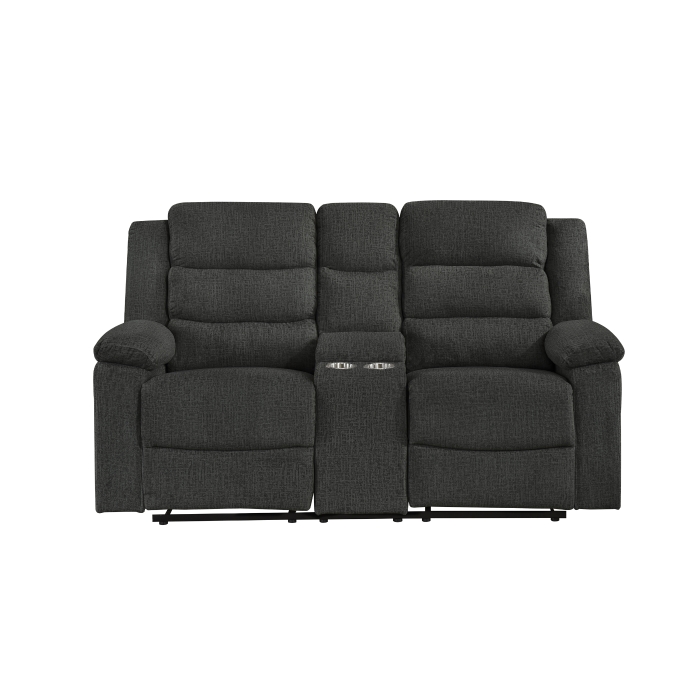 Tyrone Collection Loveseat (Dark Grey)
