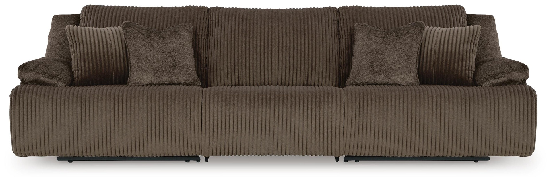 Top Tier 3-Piece Reclining Sectional Sofa (Chocolate)