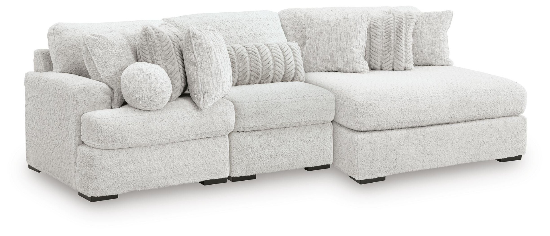 Cuddle Plush 3-Piece Sectional with Chaise 1