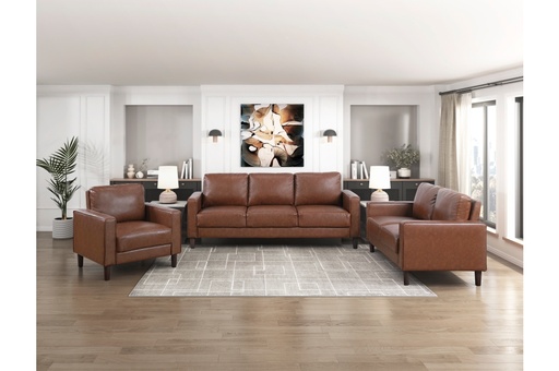 Malcolm 3 Piece Sofa, Loveseat and Chair Set (Chocolate Brown) 1