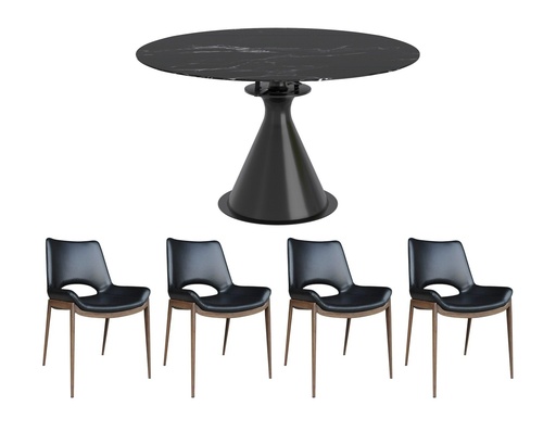 Calisto 5 Piece Round Extension Dining Set 1